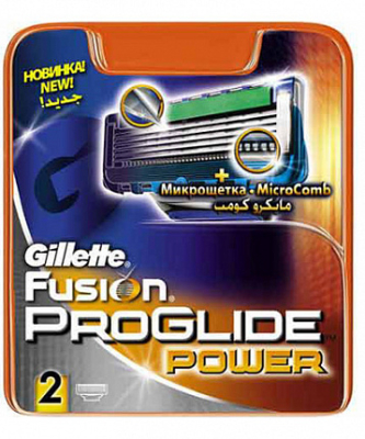 Кассета Жиллет FUSION PROGLIDE СКИДКА Power Red 2шт